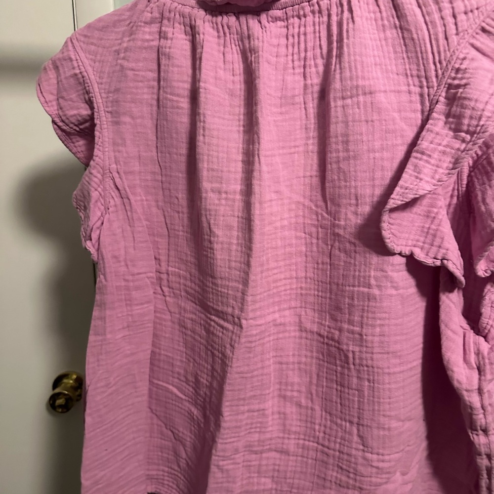 Old Navy Pink Gauze Blouse - Picture 3 of 3